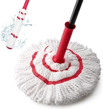 Kefanta Self Wringing Mop, 57" Handle, Microfiber Floor Cleaner for Home/Office