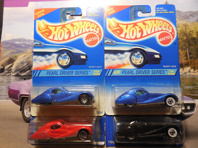 Hot Wheels Talbot-Lago Bleu - Collection 1995 Pearl Drivers - Boîte Longue US - 1/64