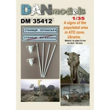 Dan Models 35412 - 1:35 Accessories for diorama. Road sign "Stanitsa Luganskaya"