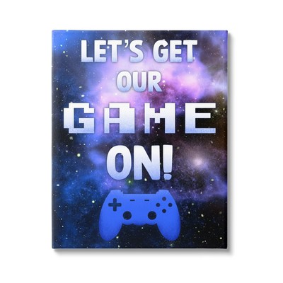 Let's Get Our Game On Phrase Canvas Wall Art, Design by Marcus