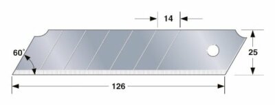 TAJIMA Replacement Blade 25mm H-type Rock Hard Blade for Aluminist LB-65BL