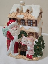 Vintage 1990s Holiday Collection Santa with Kids Cookie Jar, Never used 
