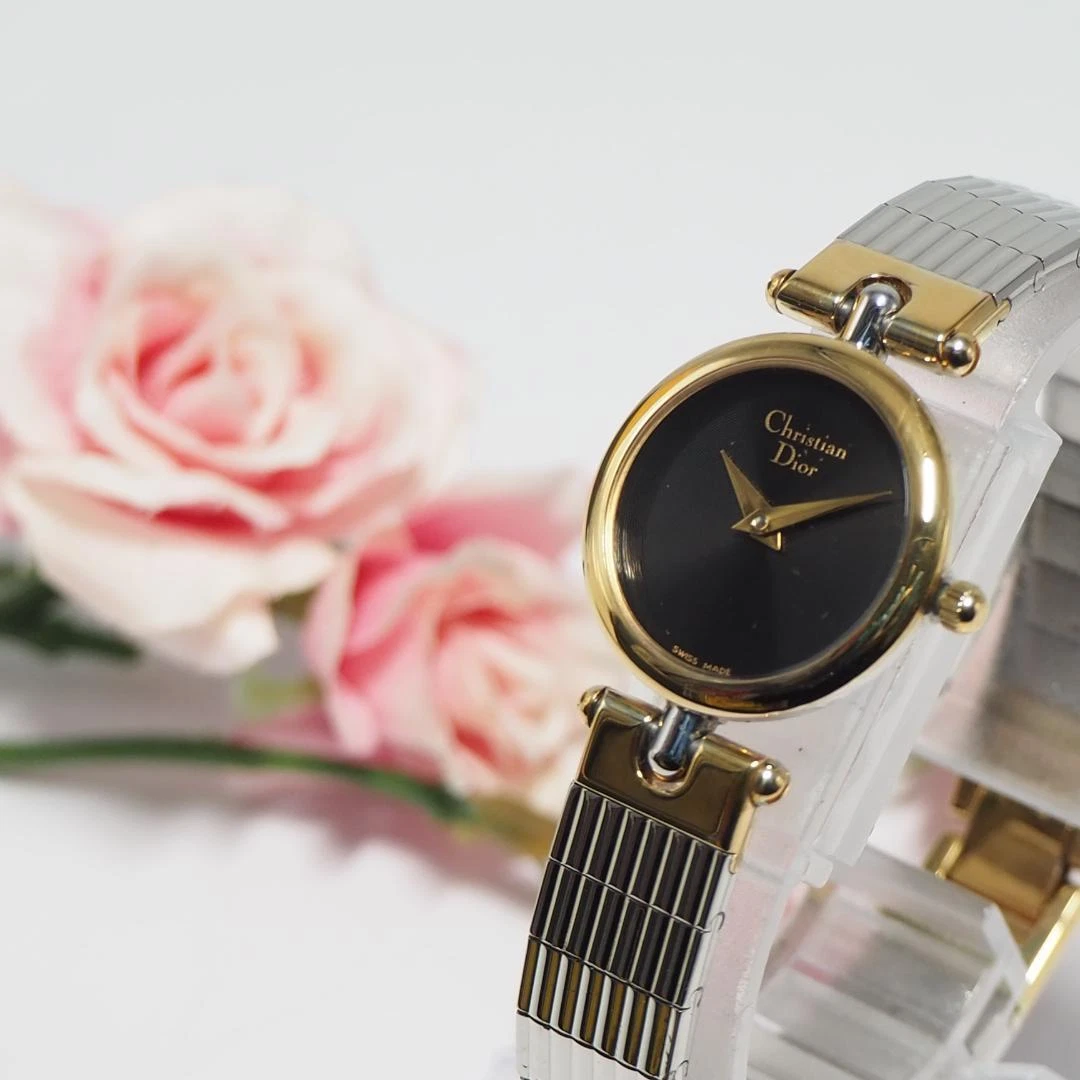 Montre Christian Dior argent et noir fonctionne du Japon