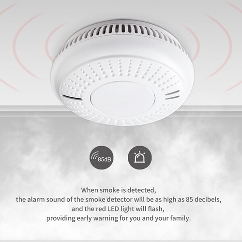 Wireless Interconnected Photoelectric Smoke Alarm Detector 10 Yr Lithium Battery - Picture 11 of 35