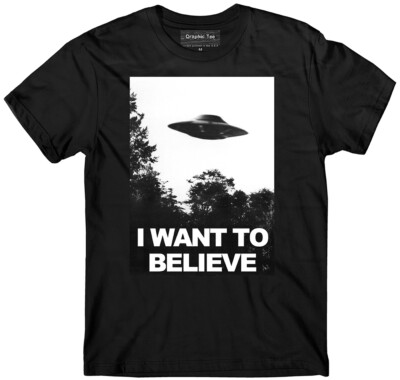 #ad #ad UFO t shirt I want to believe t shirt glow in the dark Area 51 t shirt Alien $18.49