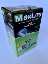 Maxlite Desk Lamp LED Blue Color USB Charging Port 3000k 220 Lumens Warm New