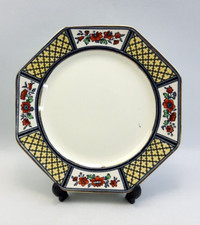 John Maddock Lowestoft 24cm Octagonal Lunch / Dinner Plate - Vintage 1920s