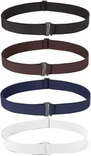 JASGOOD Invisible Women Stretch Belt US SIZE 0-16, A-black+coffee+blue+white 