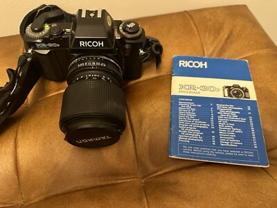 Ricoh KR-30SP 35mm Film Camera With Manual And Tamron 70-210mm Lens.