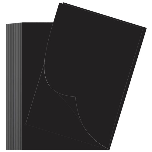 100 Pièces Papier Noir A6 Feuille A6 Cartonnée Noir Papier Noir A6