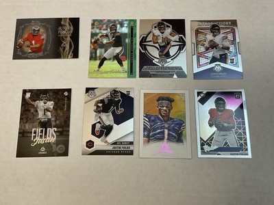 Justin Fields Chicago Bears 8 Different Card Lot Rookies And Serial Numbered