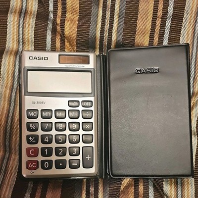 Casio SL-300SV Wallet Style Pocket Calculator-2 Way.