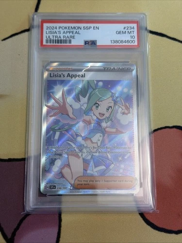 2024 POKEMON SSP EN-SURGING SPARKS LISIA'S APPEAL ULTRA RARE #234 PSA 10