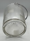 1930s American Art Deco Frosted Checkered and Dimpled Glass Ice Bucket — photo 7