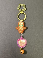 Handmade Pixel Bead Keychain & Bag Charm, Luc...