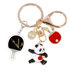 Sport Schl&uuml;sselanh&auml;nger Panda Tischtennis - Geschenk Tischtennis zum St&uuml;tzen