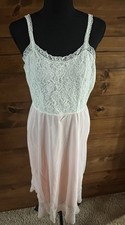 Vintage 1960  s 1970  s Sears Roebuck  Co. Nightgown Dress Slip Size Large Nylon