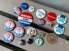Vintage PRESIDENTIAL CAMPAIGN BUTTONS PINS USA McGovern IKE Goldwater LOT