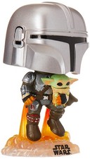 Funko Pop! Star Wars: The Mandalorian - Mando Flying with Jet Pack - Figura de V