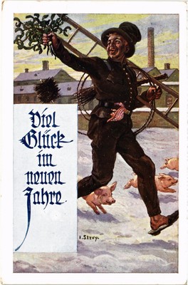 PC SCHORNSTEINFEGER HAPPY NEW YEAR (a74000)