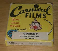 Carnival Films 8mm Film Reel W Box PLEASE ARREST ME AL COOK Comedy ESTATE FIND