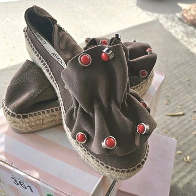 SERGIO ROSSI + MANEBI SCARPE DONNA EU 36 US size 6 Espadrilles Dust Bags NIB