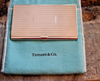 Tiffany & Co. Sterling Silver Business Card Case Holder . No Mono