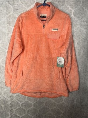 NWT Magellan Outdoors Willow Creek Quarter Zip Pullover Peach Amber Women's XL