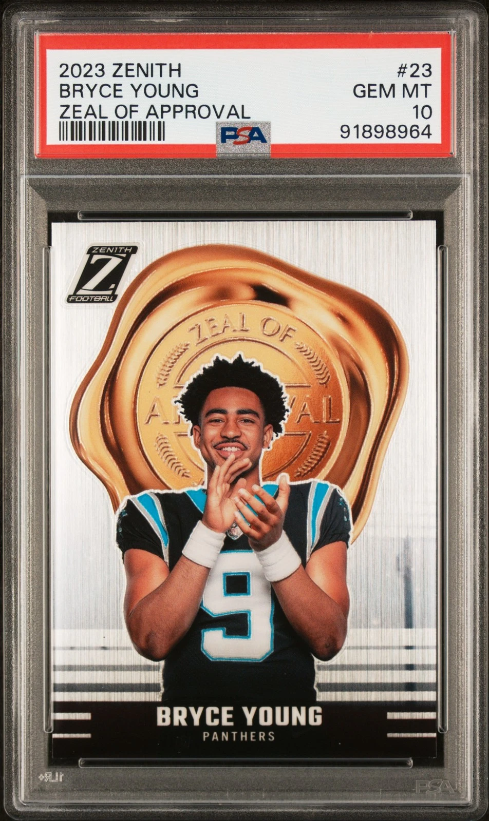 Bryce Young Panini Zenith Zeal of Approval #23 Base