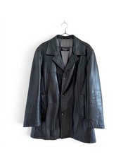 Yves Saint Laurent Pour Homme Ledercoat Schwa...