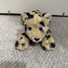 FAO Schwarz Cheetah Cub 13 Plush Toy Stuffed Animal Soft Leopard Jungle Cat
