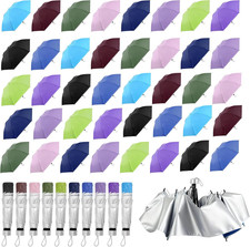 40 Mini Travel Umbrellas - Colorful, Windproof  Portable for Everyone