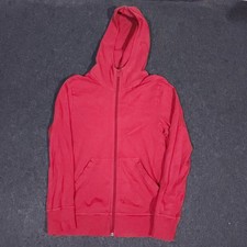 American Giant Hoodie Mens Small Red Full Zip Lightweight Cotton Made In USA