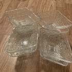 8,Vintage Indiana Glass Diamond Shape Clear Glass Footed Floral Candy Dish Bowl — photo 7