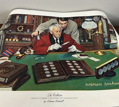 Norman Rockwell ''THE COLLECTOR'' Canvas Print With Tube