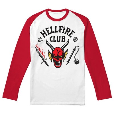 Stranger Things Langarmshirt Herren Hellfire Club multicolor