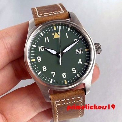 Tandorio Steel 39mm NH35 Pilot Men Diving Watch AR Sapphire Automatic 20BAR Date