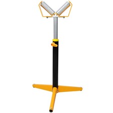 V Shape Heavy Duty Roller Stand,Material Support Stand, Yellow  Black Color