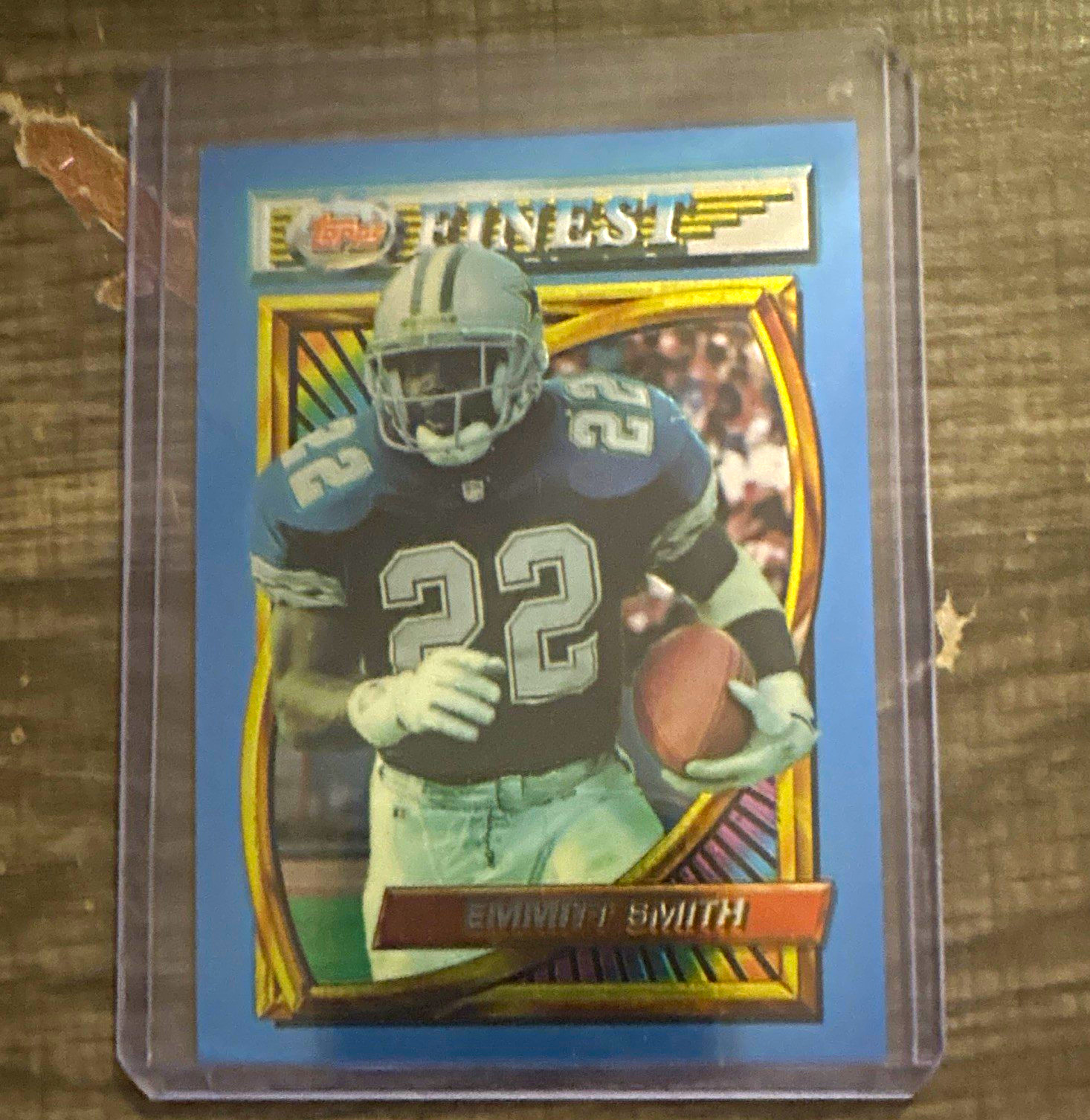 Topps 1994 Finest Emmitt Smith Dallas Cowboys #1 NFL Football Trading Card