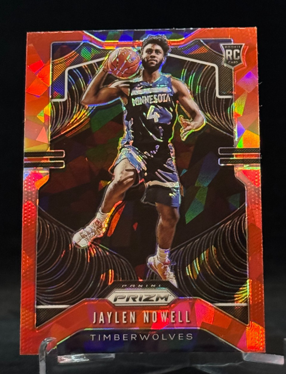 2019-20 Panini Prizm Red Cracked Ice #281 Rookie Jaylen Nowell Minnesota