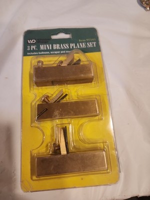 3 Pc. Mini Brass Plane Set, Used, By Windsor Design Item #97545