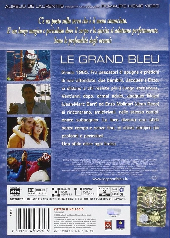 Le Grand Bleu (Disco Singolo) (DVD) jean reno jean marc barr - Image 2 of 2