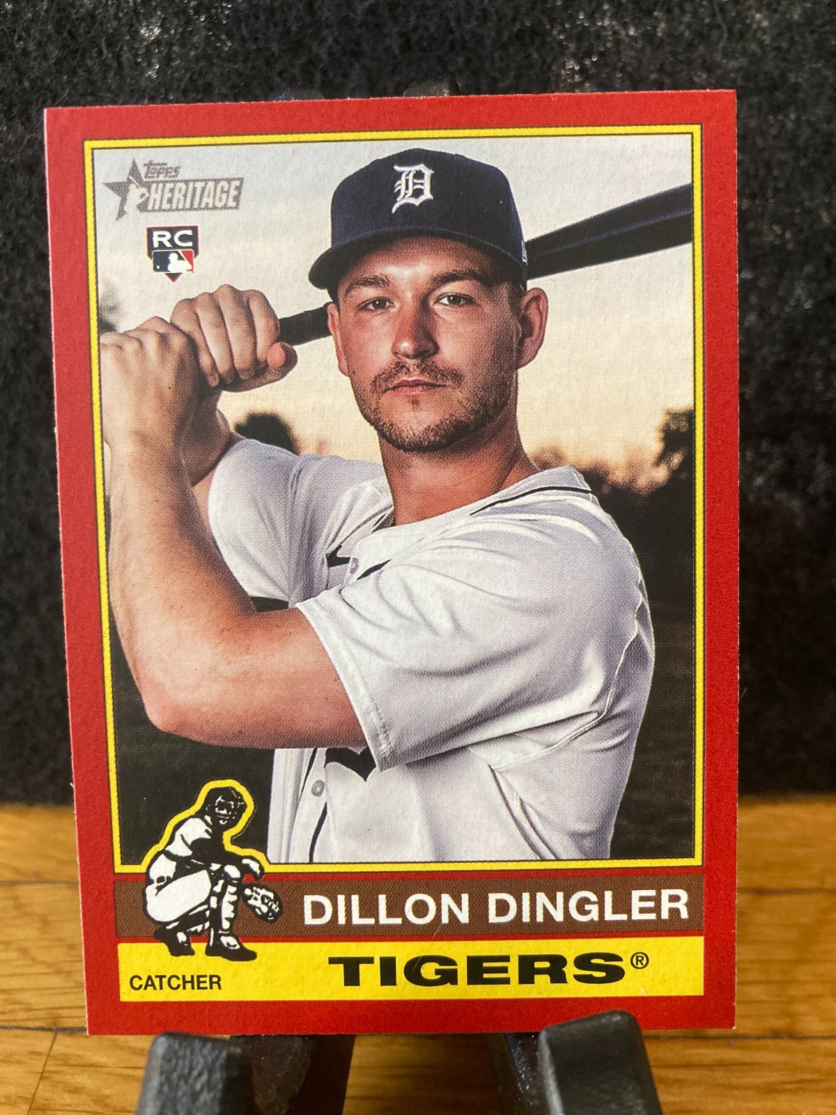 2025 Topps Heritage DILLON DINGLER Rookie Red Border Parallel #130 - Tigers