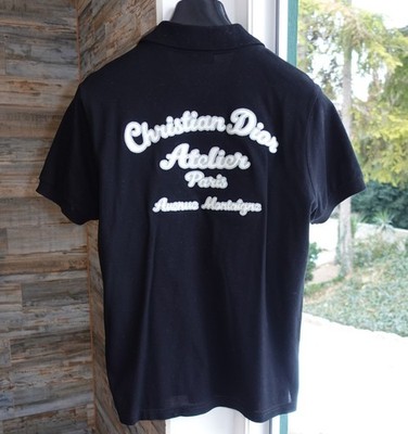 DIOR POLO SHIRT XS logo tshirt t christian homme poloshirt beaded atelier s