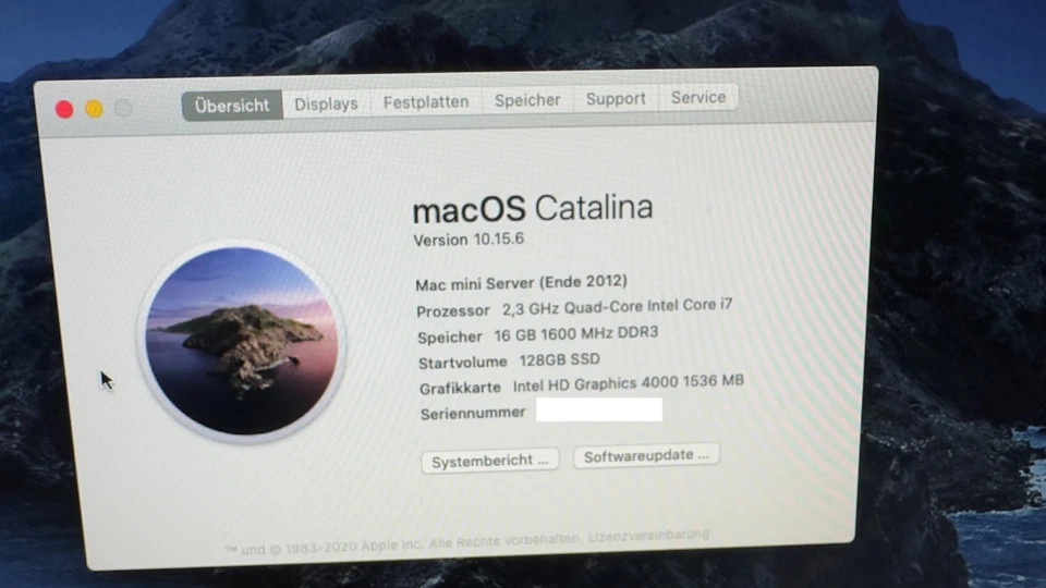 Apple mac mini 2012 2,3 GHz Quad Core i7 Server 16GB RAM 1TB HD + 128GB SSD - Bild 2 von 3