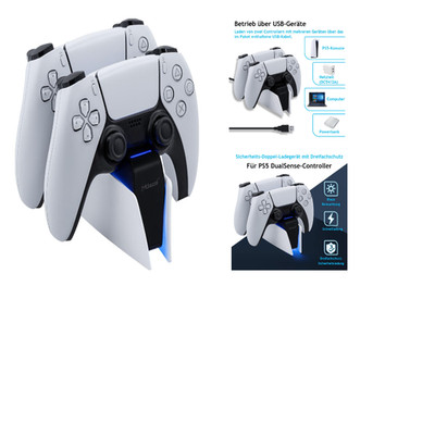 PS5 DualSense Ladestation Schnellladung, LED Anzeige, USB-C