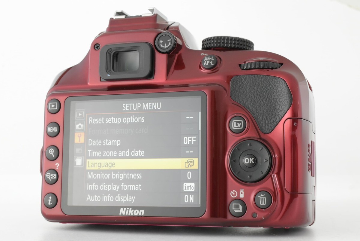 Nikon D D3400 24.2MP Digital SLR Camera - Red (Kit w/ AF-P DX 18