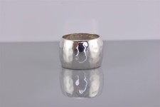 Sterling Silver 13mm Hammer Textured Barrel C...