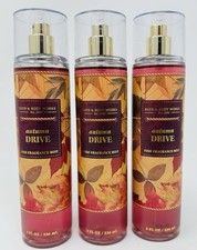 3 BATH  BODY WORKS AUTUMN DRIVE FINE FRAGRANCE MIST SPRAY 8 OZ RASPBERRY AMBER