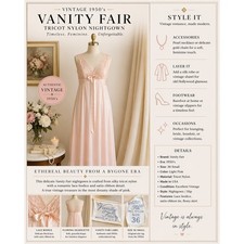 Vanity Fair Tricot Nylon Size 36 small Pink 1950 s night Gown